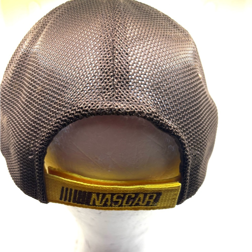 Nascar x M&M's Hat Cap Adjustable Youth Yellow/Brown Back Mesh #18 Kyle Busch - Picture 4 of 8